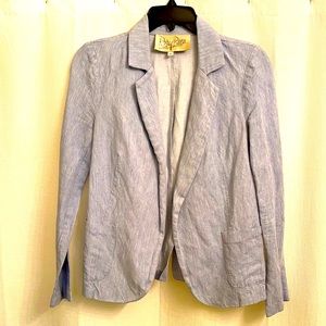Rory Beca denim linen blazer coat